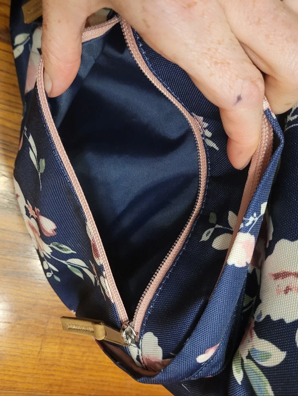 The Children's Place Girls Floral Backpack – Navy & Pink Floral Print – Like New